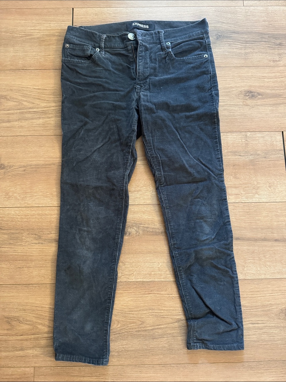 Express Black Corduroy Skinny Jeans
